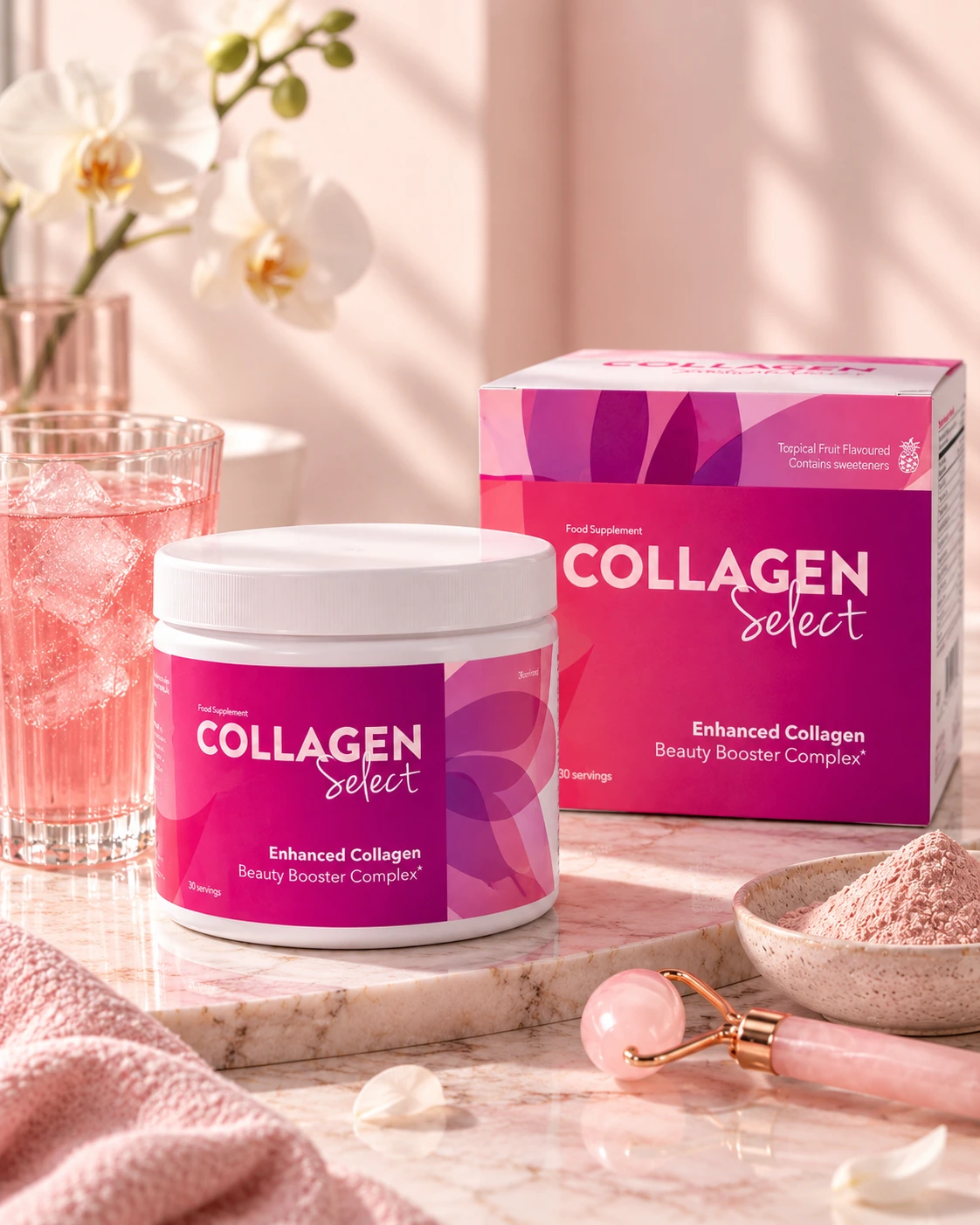 Collagen Select container and product box