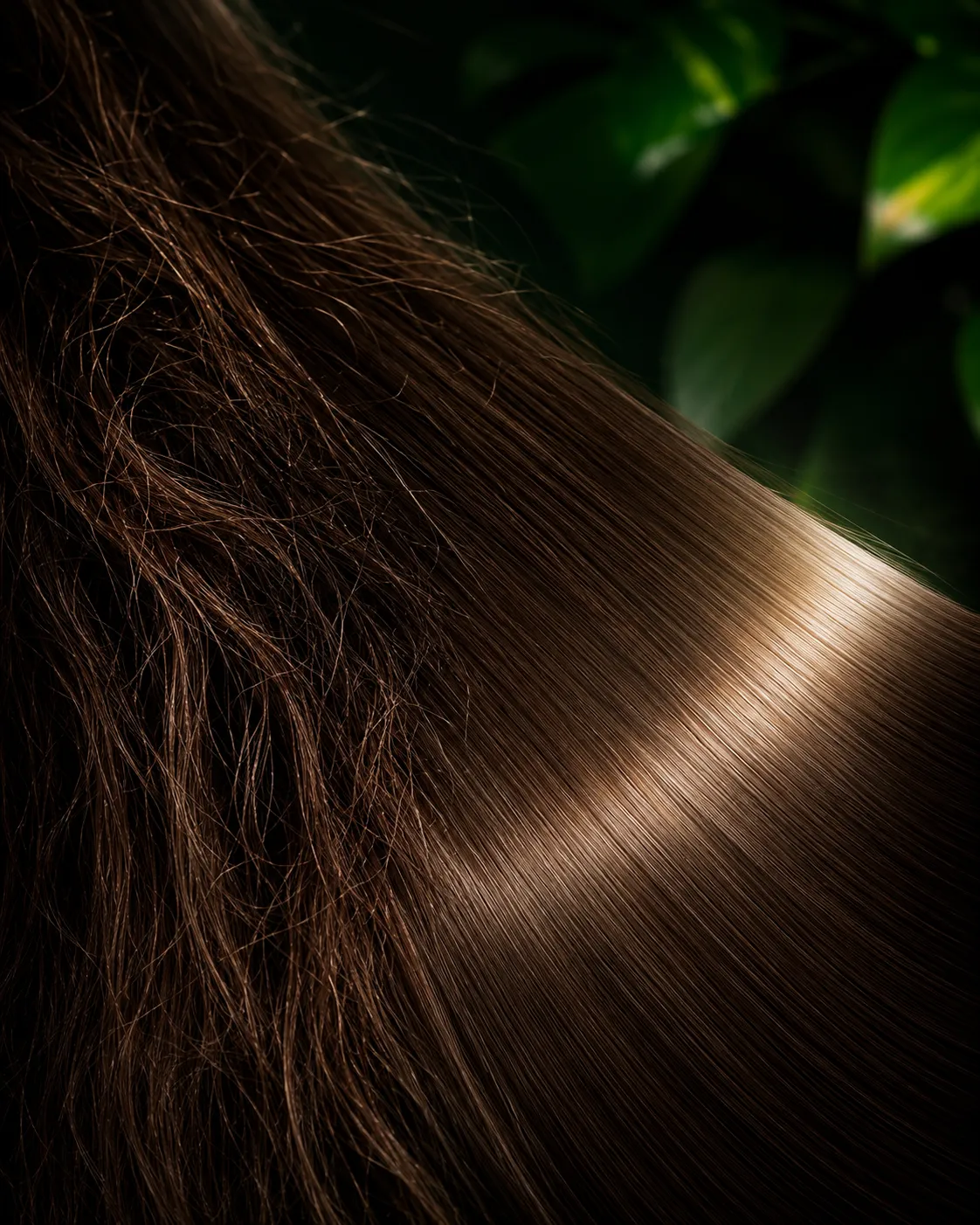 Transformação visual de cabelo com frizz para fios lisos, alinhados e brilhantes